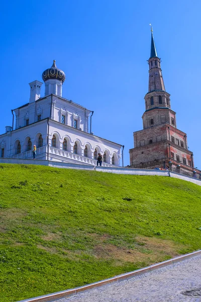 Kazan Rusya Ağustos 2018 Görünümü Leaning Tower Syuyumbike Kazan Kremlin — Stok fotoğraf