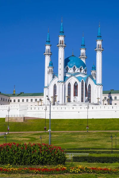 Kazan Federacja Rosyjska Sierpień 2018 Meczet Kul Szarif Kazan Kremlin — Zdjęcie stockowe