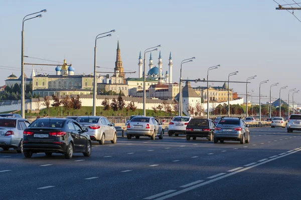 Veiw Kazan Kremlin Bridge Kazanka River — Stock Photo, Image