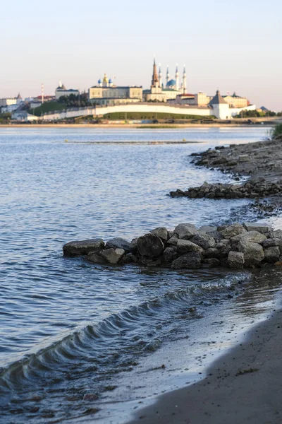 Veiw Kazan Kremlin Desde Orilla Del Río Kazanka — Foto de Stock