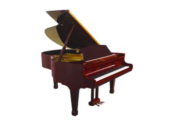 Piyano altında beyaz arka plan görüntü