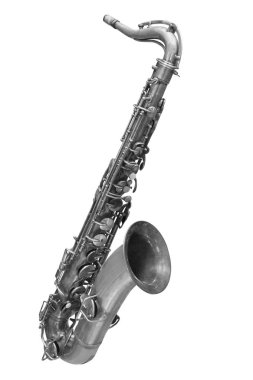 bir saksafon izole altında beyaz bir arka plan görüntüsü