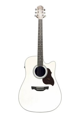 Beyaz arkaplan altında bir gitar görüntüsü