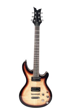 Beyaz arkaplan altında bir gitar görüntüsü