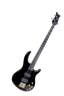 Beyaz arkaplan altında bir gitar görüntüsü