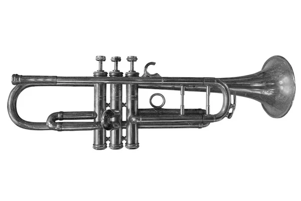 Das Bild Eines Saxophons Isoliert Unter Weißem Hintergrund — Stockfoto