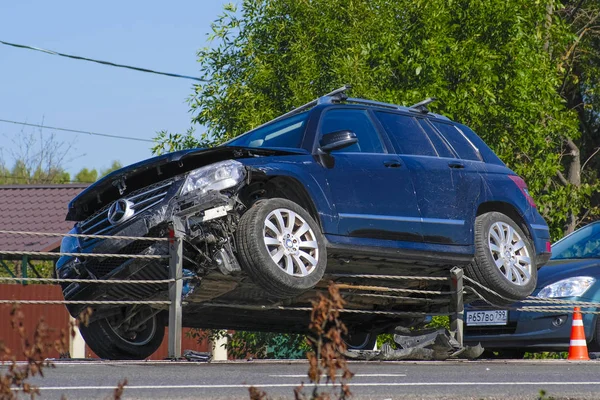 Імені Чехова Російська Федерація Серпня 2018 Роки Автомобільної Аварії Імені — стокове фото