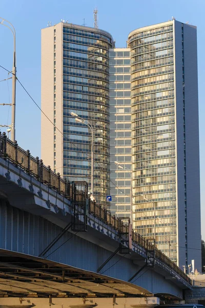 Moscou Russie Août 2018 Vue Bâtiment Grande Hauteur Sur Noviy — Photo