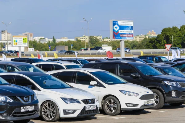 Moskva Rusko Srpna 2018 Parkování Centru Krocus Exhebition Moskvě Rusko — Stock fotografie