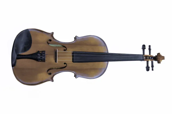 白い背景の下で分離されたバイオリン — ストック写真