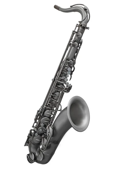 Saxophone Isolé Sous Fond Blanc — Photo