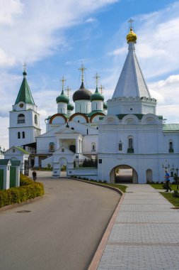 Nizhny Novgorod, Rusya - Ağustos, 20, 2018: Pechersky Manastırı Nijniy Novgorod, Rusya