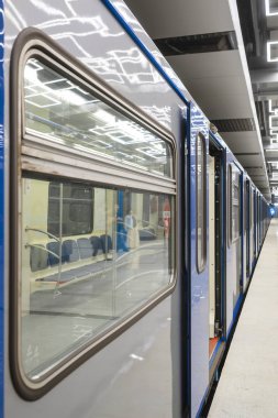Moskova, Rusya - Ağustos, 31, 2018: Metro Tren İstasyonu Govorovo, Moskova, Rusya