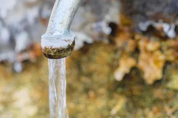 Agua Potable Que Fluye Grifo — Foto de Stock