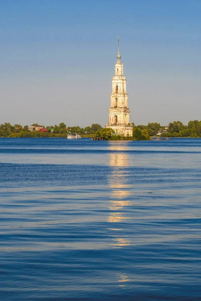 Kaliazin Russia August 2018 Bell Tower Nicholas Cathedral Kalyazin Construction — Stock Photo, Image