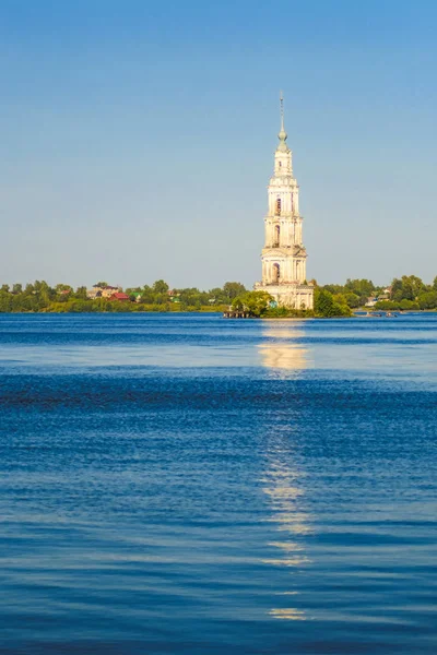 Kaliazin Russia August 2018 Bell Tower Nicholas Cathedral Kalyazin Construction — Stock Photo, Image