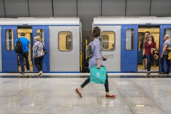 Moscow Russia August 2018 Subway Train Station Moscow Russia — Stock Photo, Image