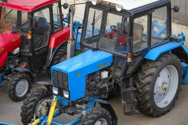 Moskova, Rusya - Eylül, 4, 2018: Traktör üzerinde bir park, Moskova