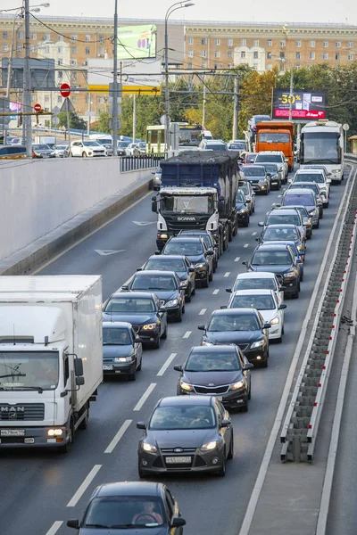 Moscou Russie Septembre 2018 Embouteillage Moscou Russie — Photo