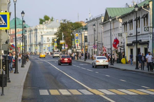 Moscou Rússia Setembro 2018 Rua Centro Moscou Rússia — Fotografia de Stock