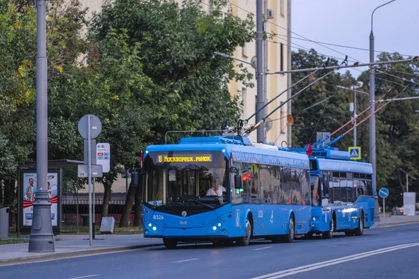 Moscou Rússia Setembro 2018 Ônibus Moscou Rússia — Fotografia de Stock