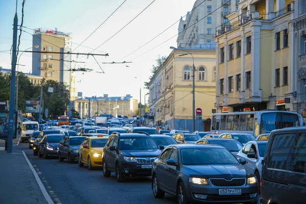 Moscow Oroszország Szeptember 2018 Forgalom Moszkva Utca — Stock Fotó