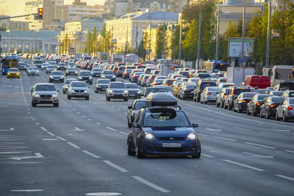 Moskau Russland September 2018 Verkehr Auf Der Moskauer Straße — Stockfoto