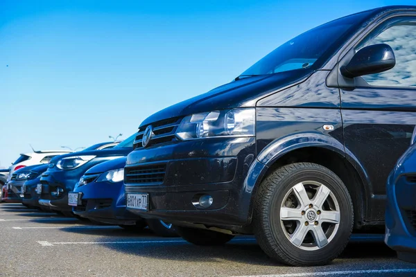 Moskau Russland September 2018 Autos Auf Dem Abgefangenen Parkplatz Der — Stockfoto