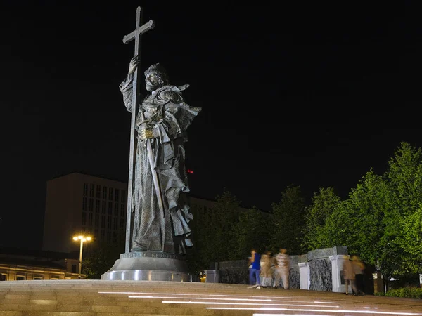 Moskva Russland September 2018 Monumentet Prinsen Vladimir Moskva Russland – stockfoto