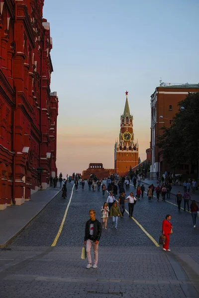 Moscú Rusia Septiembre 2018 Personas Una Plaza Roja Mosocw —  Fotos de Stock
