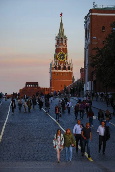 Moscou Russie Septembre 2018 Les Gens Sur Une Place Rouge — Photo