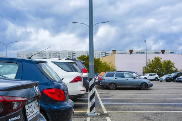 Moscou Russie Septembre 2018 Voitures Sur Parking Sur Parking Près — Photo