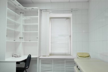 Moskova, Rusya - Ekim, 4, 2018: İç bir masaj Oda bir klinik, Moskova, Rusya