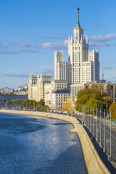 Moscow Russia October 2018 Veiw Highrise Building Kotelnicheskaya Embankment Mosocw — Stock Photo, Image