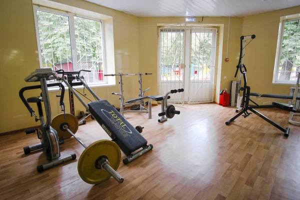 Mosca Russia Settembre 2018 Interno Una Sala Fitness Nella Scuola — Foto Stock