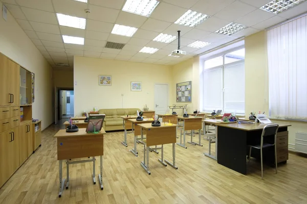 Moskva Ryssland September 2018 Interiör Modern Skola Klassrum Moskva Priver — Stockfoto