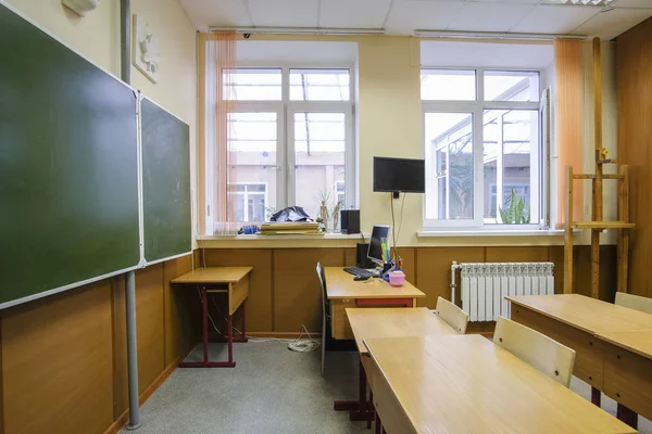 Moskva Ryssland September 2018 Interiör Modern Skola Klassrum Moskva Priver — Stockfoto
