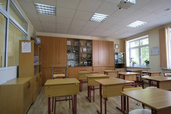 Moscow Oroszország Szeptember 2018 Belső Modern Iskola Tantermi Moszkva Priver — Stock Fotó