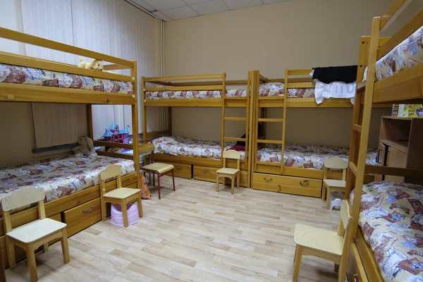 Moskwa Rusia September 2018 Interior Kamar Tidur Taman Kanak Kanak — Stok Foto