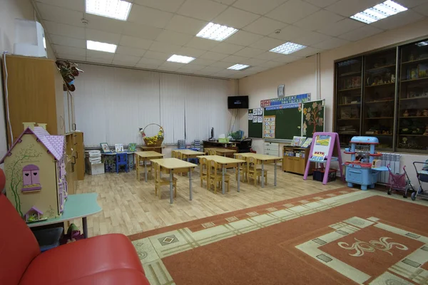 Moscú Rusia Septiembre 2018 Interior Una Escuela Moderna Escuela Fluvial —  Fotos de Stock