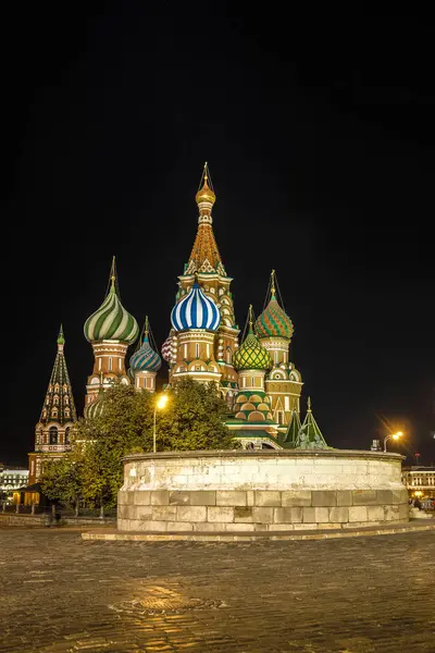 Moskwa Rosja Październiku 2018 Plac Czerwony Moskwie Nocy — Zdjęcie stockowe