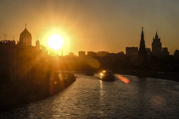 Moskau Russland Oktober 2018 Moskauer Kreml Bei Sonnenuntergang — Stockfoto