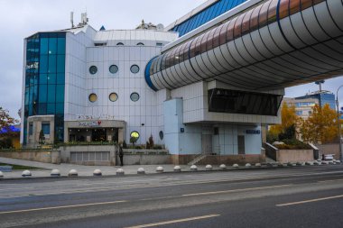 Moskova, Rusya - Kasım, 10, 2018: Yaya köprüsü Bagration