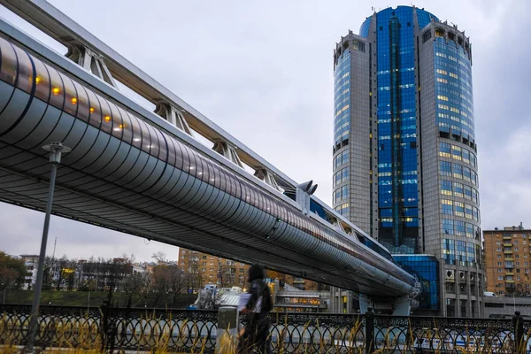 Москва Російська Федерація Листопада 2018 Роки Пішохідний Міст Багратіон — стокове фото