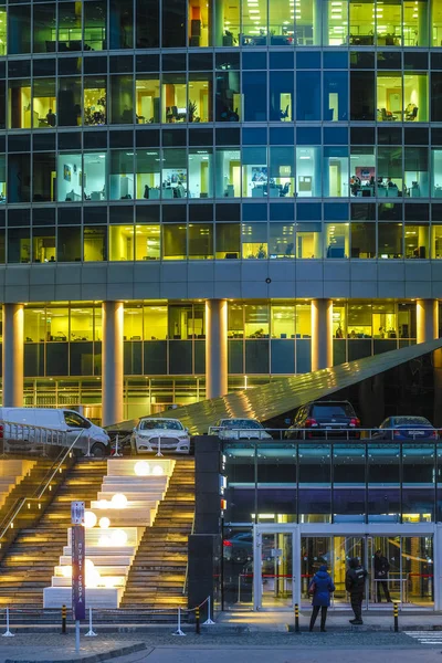 Moscow Russia November 2018 Offices Windows Moscow City Building — Stock Photo, Image