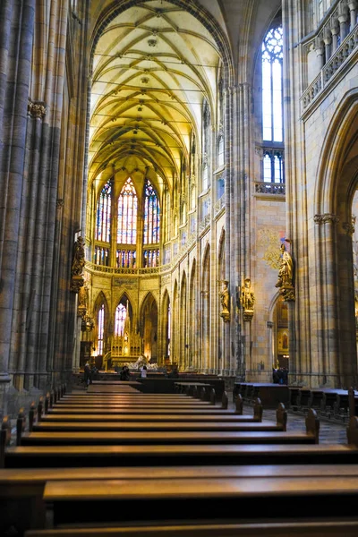 Praga República Checa Novembro 2018 Interior Catedral São Vito Castelo — Fotografia de Stock