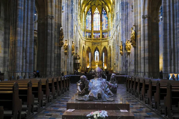 Praga República Checa Novembro 2018 Interior Catedral São Vito Castelo — Fotografia de Stock