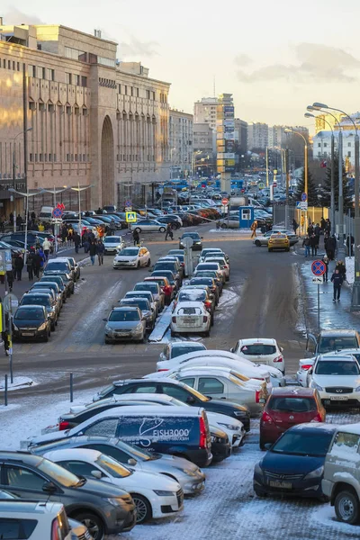 Moscow Oroszország November 2018 Autók Egy Parkoló Moszkvában — Stock Fotó