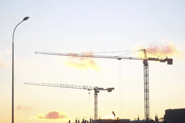 Turmdrehkran Auf Einer Baustelle — Stockfoto