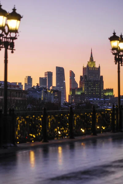 Moscow Oroszország December 2018 Kép Este Partra Moszkvában — Stock Fotó